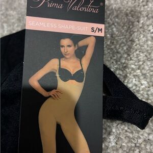 Prima Valentina Seamless Shape-Suit Bodysuit Black S/M NWT